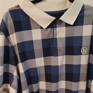 Nautica Blue Checkered Men's Shirt